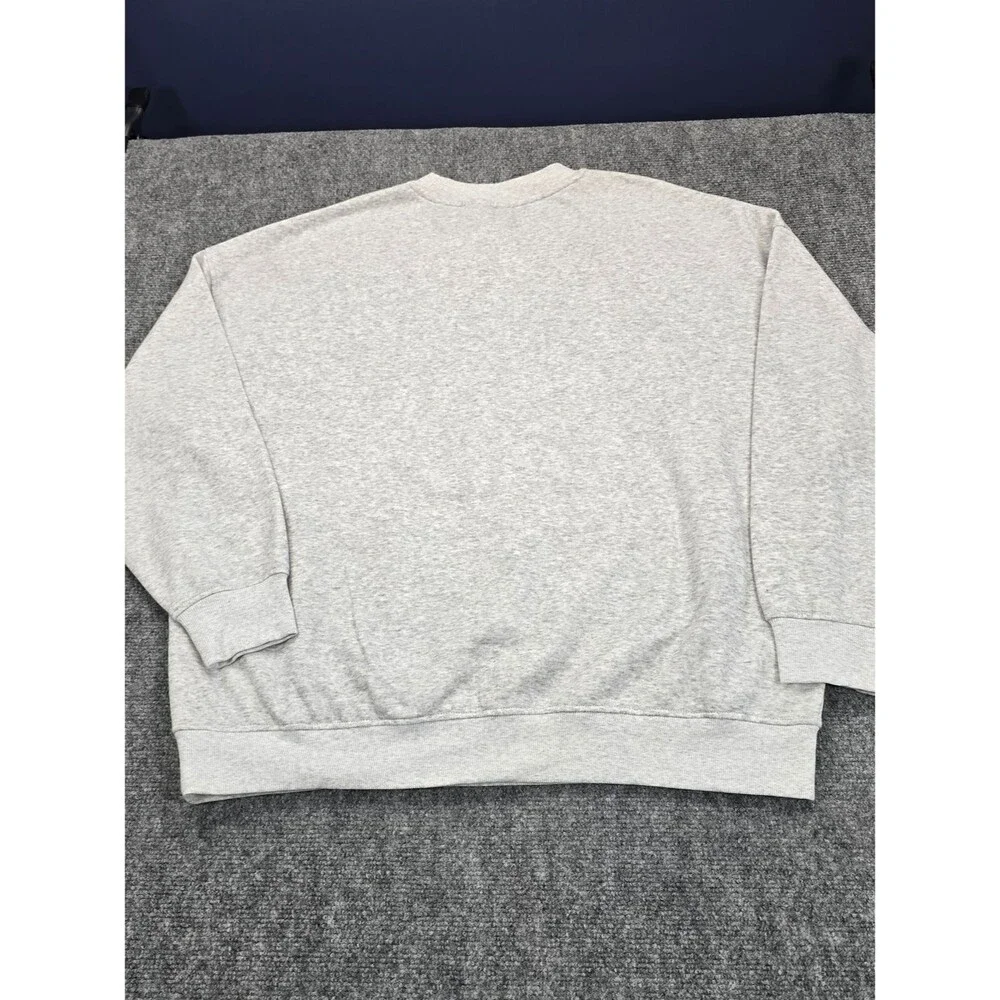 Nirvana Smiley Face Sweatshirt Mens L Gray Neon Graphic Band Crewneck